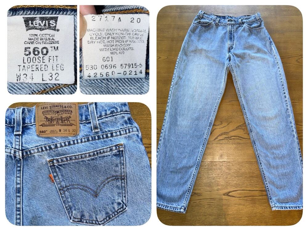 Vintage 1996 Levi’s 560 Jeans Made USA Loose Fit Tapered W30 30.5L Killer Fading